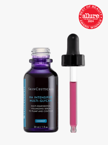 SkinCeuticals HA Intensifier Multi-Glycan in branded component with best of beauty seal in the top right corner on a light gray background